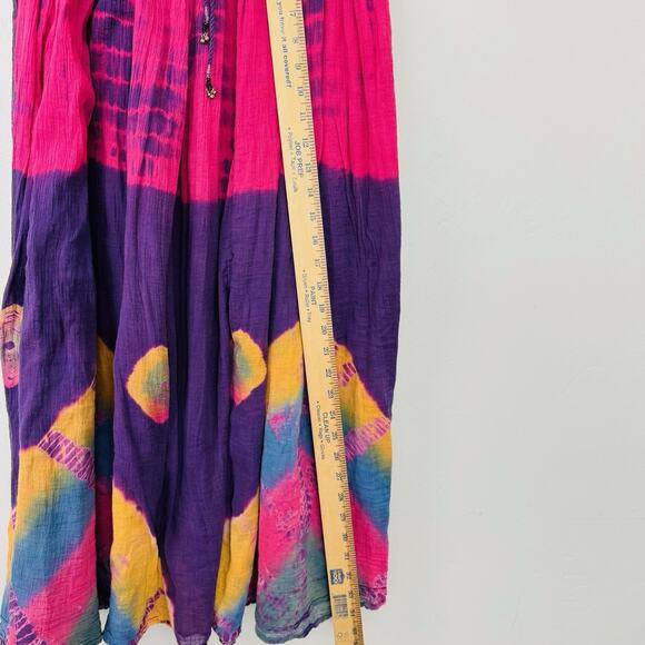 Geeta Pink And Purple Boho Long Skirt Women’s One Size - Picture 3 of 6